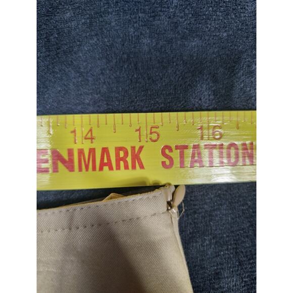 Talbots Skirt Womens 10 Beige Knee Length 100% Cotton Made in Japan Classic Work - Picture 3 of 5